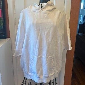 Fear of God FOG White Short Sleeve Hoodie-Size M